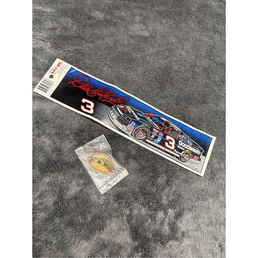 Awesome NASCAR Vintage Dale Earnhardt Bundle. 5-Time Winston Cup Champion Pin &